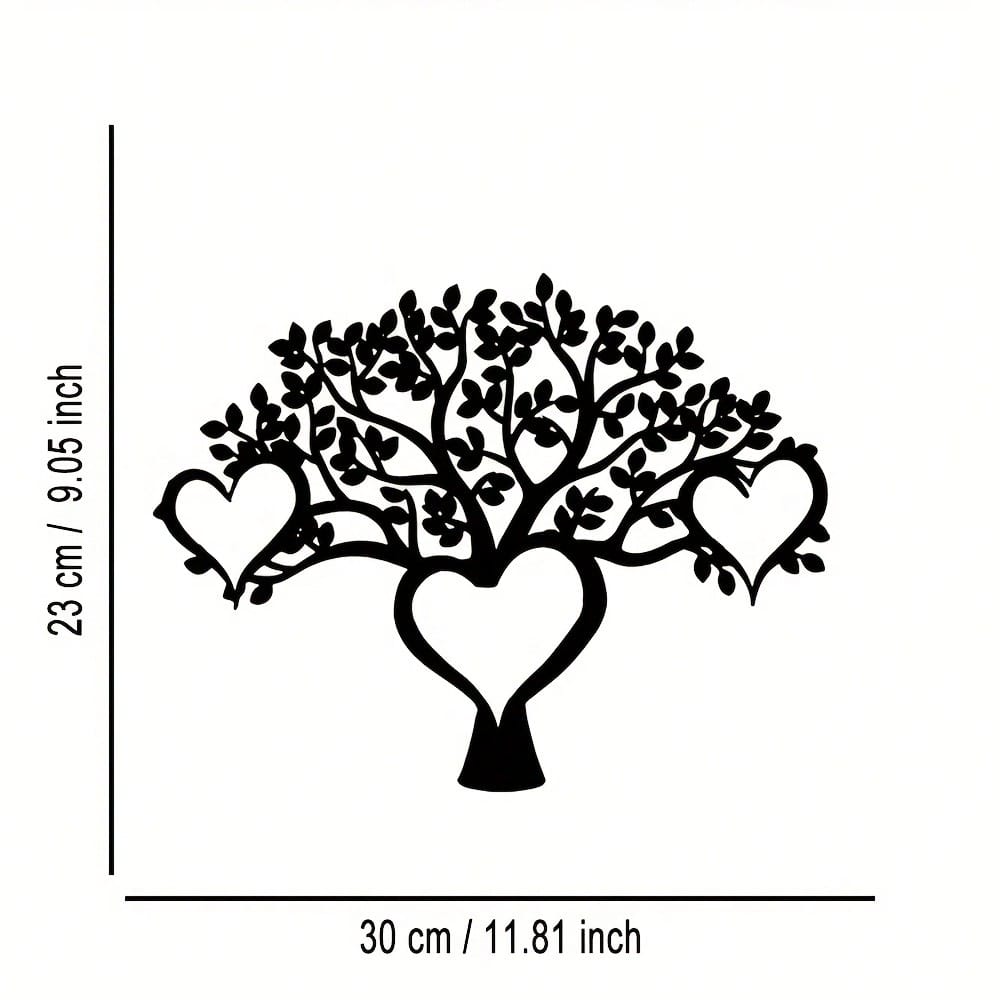 

Metal Wall Art Tree of Love Minimalist Ornament Home Office Decor Gift