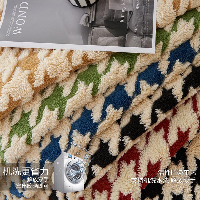 New Qiandongge Sofa Cushion Winter Thickened Plush Seat Cushion High-End Non-Slip Leather Sofa Cover Cover Cloth