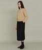 Itove Seoul Wool Button Wrap Skirt Bk