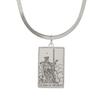 Tarot Cards Necklace for Women Stainless Steel Snake Chain Suit of Swords Traditional Tarot Art Minor Arcana Amulet Jewelry