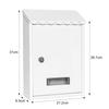 Lysmics Mailbox, Post Box, Wall-Mounted, Key-Lock, Metal, White, Small (White)