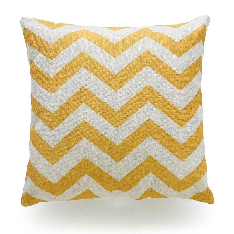 Luxurious Mustard Yellow Geometric Pillow Case For Fall And Autumn Decor