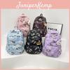 Labubu Cartoon Womens Nylon Backpack With Computer Sleeve Ergonomic Design For Daily Use