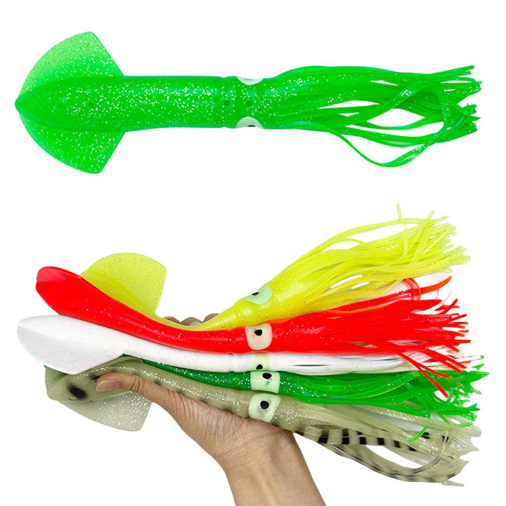 5Pcs 30cm Fishing Soft Lures Luminous Octopus Sea Fishing Wobbler Fishing Soft Bait Squid Lures for Saltwater