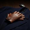 Lightweight Design Half Finger Gloves Genuine Leather Gloves  Daily Outdoor Use