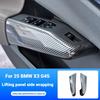 s For BMW X3 G45 2025 2-piece black leather textured side decorative stickers for car window lift panel car interior accessories