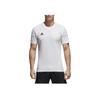 Adidas Round Neck Logo Print Straight Short Sleeve Regular T-Shirt Men Tops White BJ9176