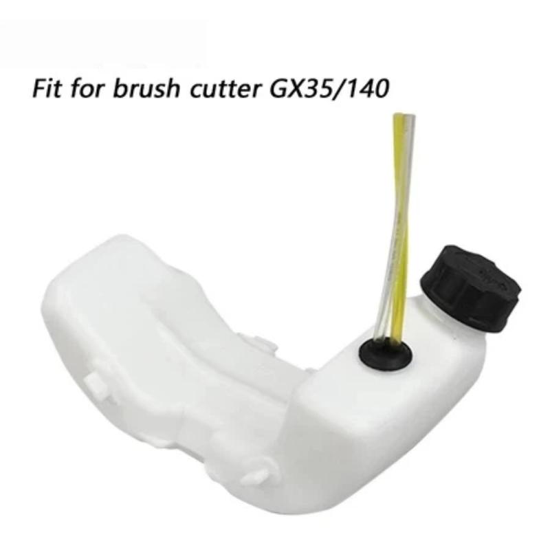 Lawn Mower Fuel Petrol Tank with Cap & Fuel Line Set Compatible with 140/40-5 for Outdoor Garden Lawn Maintenance
