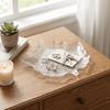 European Style Glass Dessert Dish Leaves Shape Desktop Storage Tray  Picnic Use