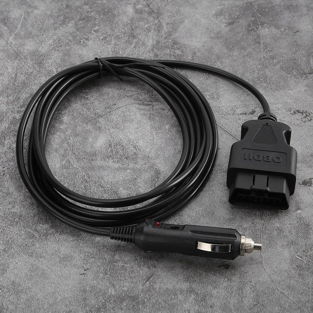 OBD II Vehicle ECU Emergency 12V Power Supply Cable Memory Saver with Clip