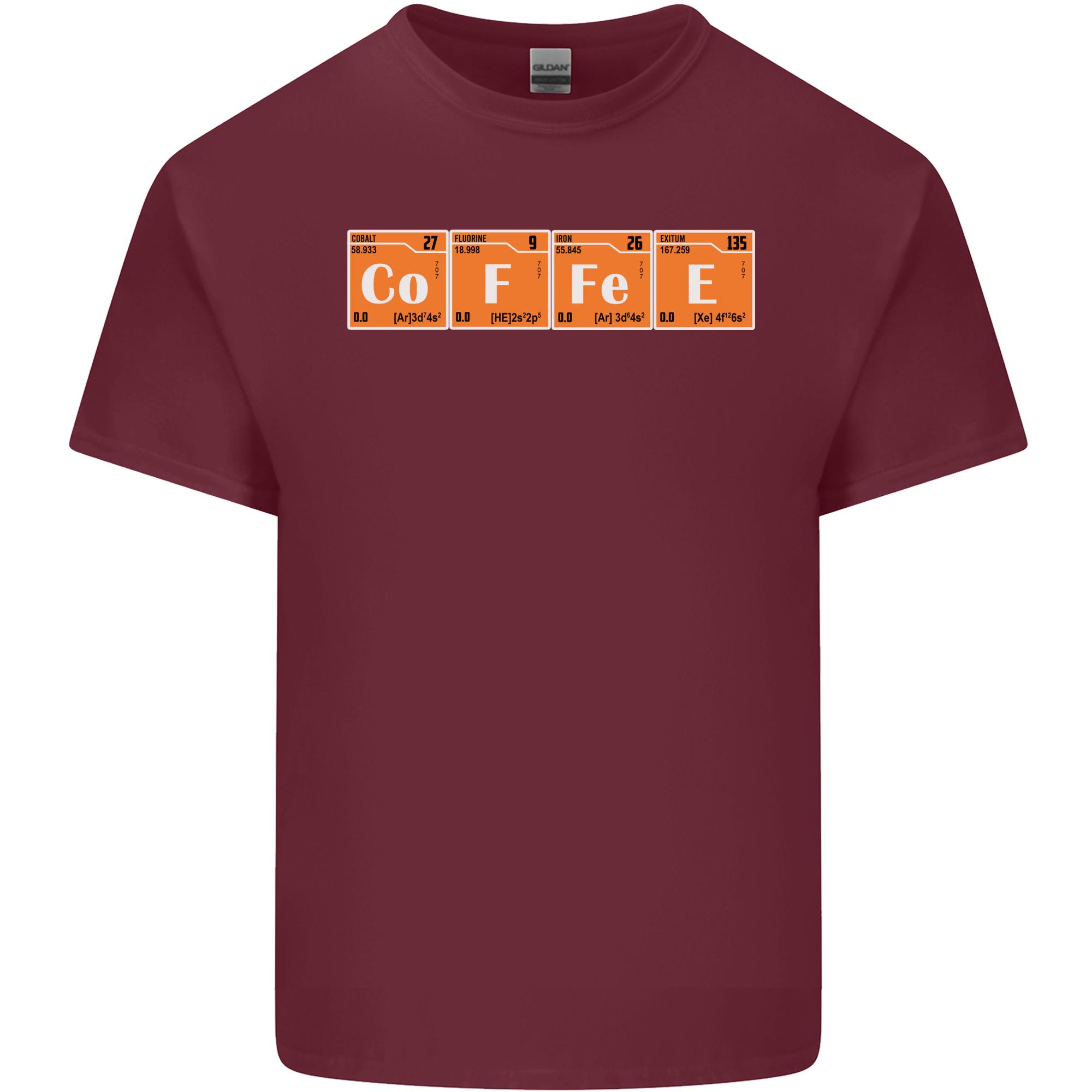 Coffee Periodic Table Chemistry Geek Funny Unisexs Light Cotton TShirt S