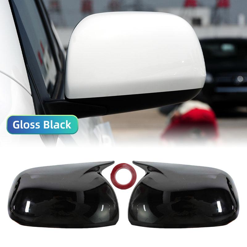 For Toyota RAV4 XA30 2008-2013 Black/Carbon Side Door Rearview Mirror Cover Cap Trim Shell Sticker Car Styling