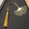 Gingko Biloba Leaf Bookmark with Pompom and Gift Box