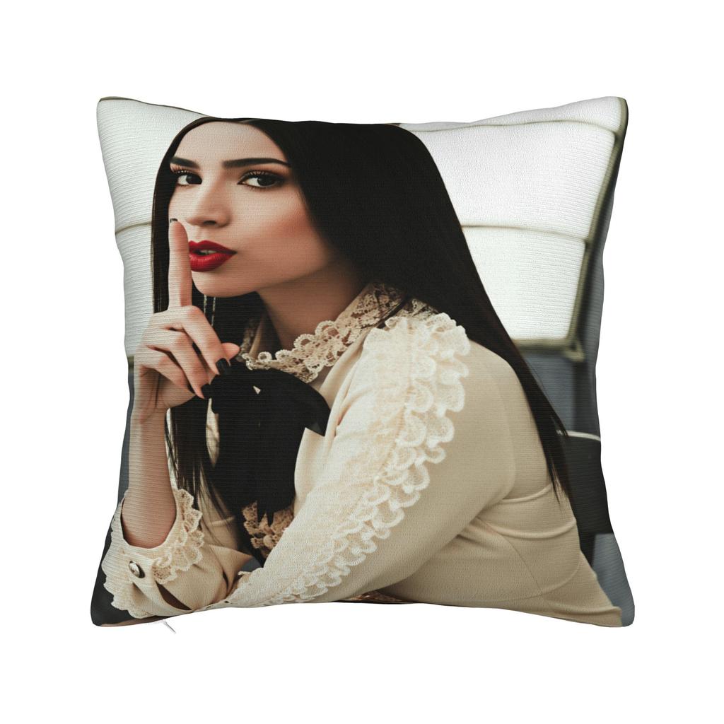 Actor S-Sofia C-Carson Pillow Cover  Novelty Pillow Case For Living Room Chair Soft Cushion Cover Birthday Present