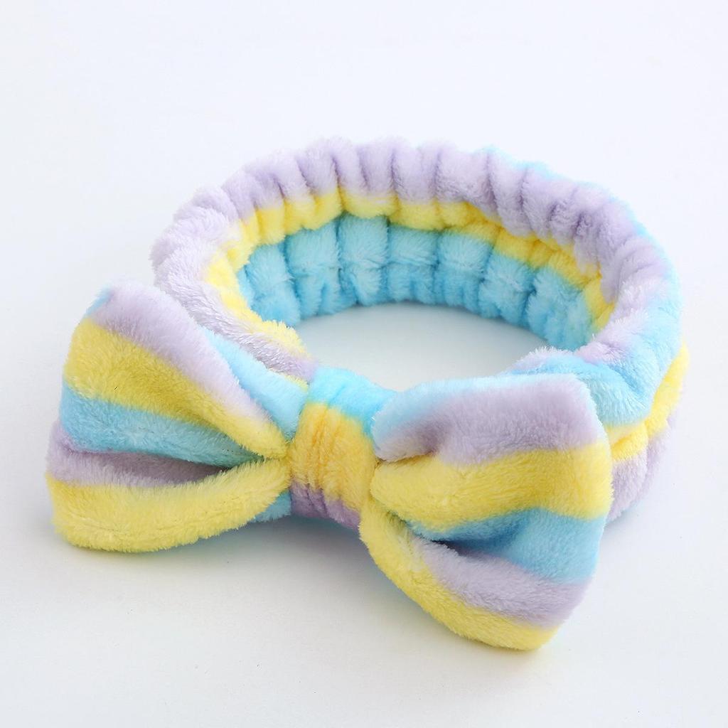 Leopard Print Coral Fleece Bow Headband for Women – Plush, Cute Hair Accessory