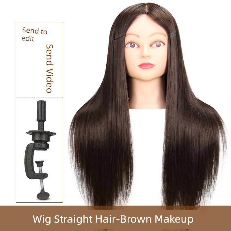 

Dummy Head Mould Practice Updo Makeup Model Head Artificial Hair Mannequin Head Hairdressing Doll Hairstyle Braided Wig Head Model Wig Straight Brown Makeup Special Price