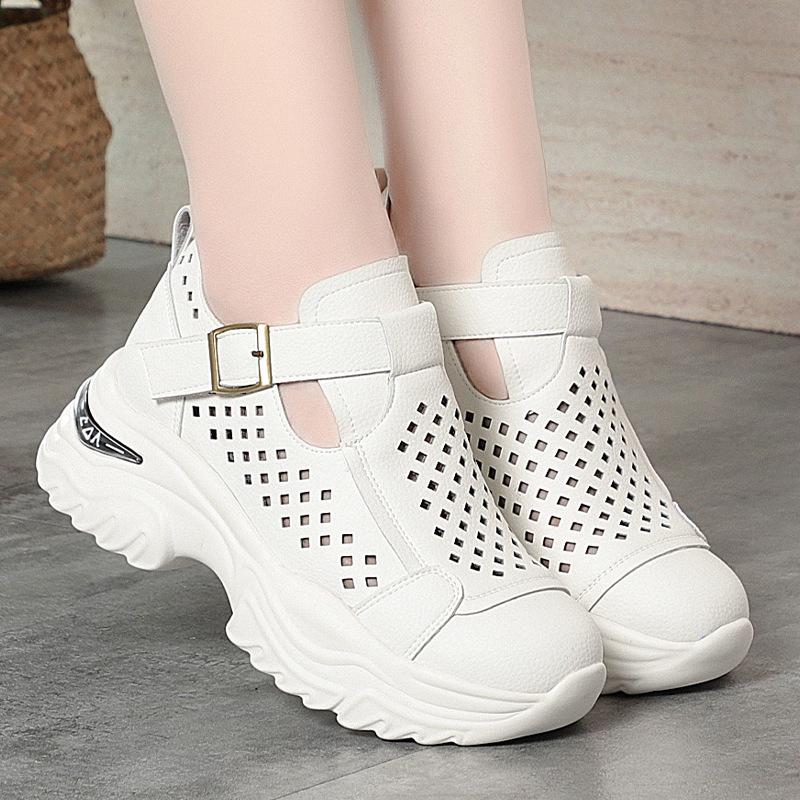 Summer Casual Shoes For Women Thick Soles Women's Lightweight Soft Soles Travel Hollow Breathable Sandals Comfortable And Simple
