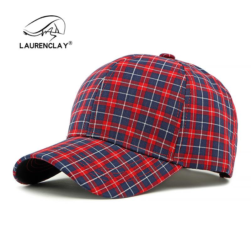 Hat Men's Ladies Spring and Summer Retro Plaid Cap Outdoor Sunscreen Shade Simple Hard Top Plaid Baseball Cap