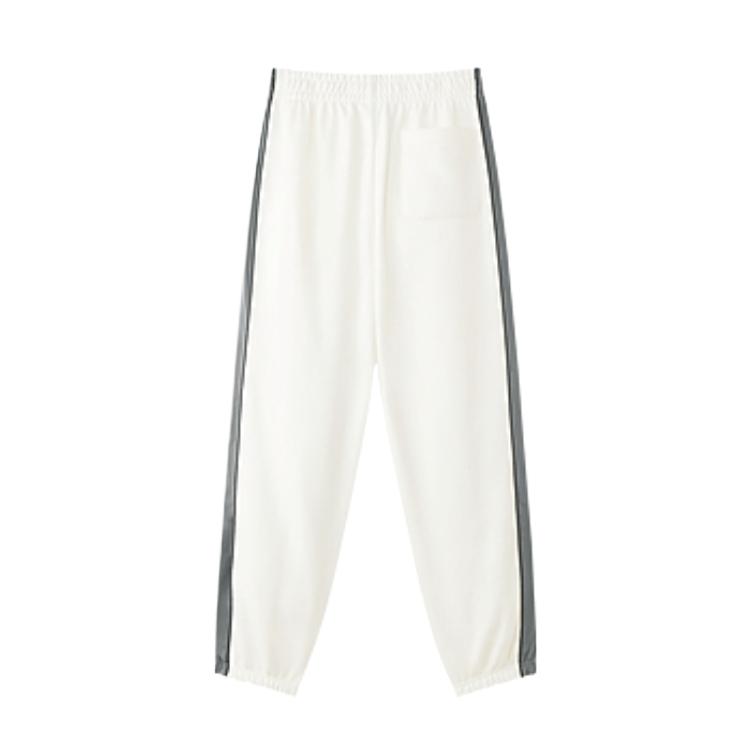 Skechers Sports League Series Logo Comfort Fashion Cuffed Casual Pants Women bottoms Cotton-Candy-White L125W090-0074