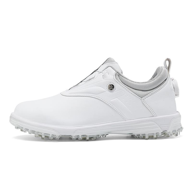 Golf shoes men and women couple waterproof automatic knob telescopic shoelaces non-slip fixing nails outdoor sneakers large size