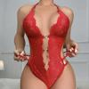 Lace Halterneck Sexy Slim-Fit Jumpsuit Lingerie