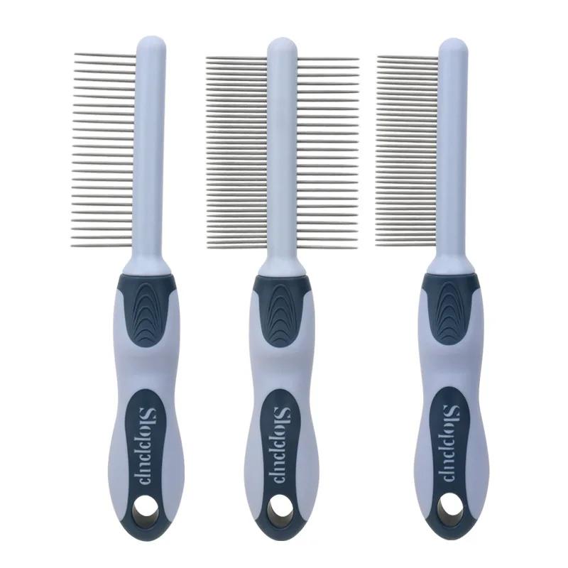

3pcs Pet Dematting Comb Stainless Steel Pet Grooming Comb for Dogs and Cats Gently Removes Loose Undercoat Flea Comb Dog Brush белый