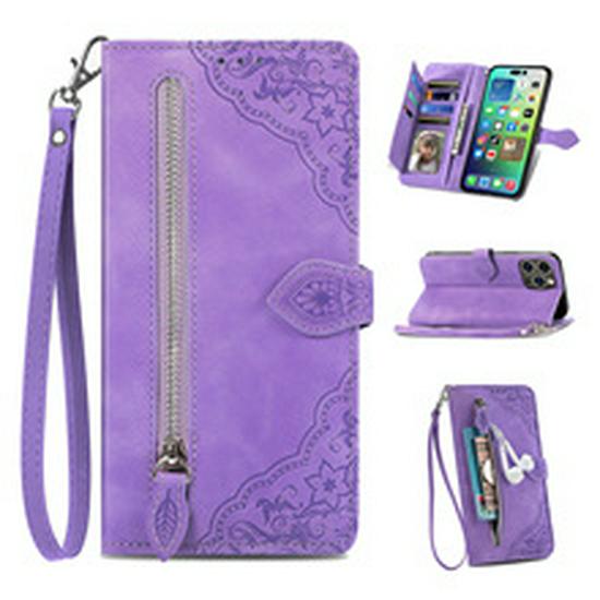iPhone 17 Leather Flip Case with Magnetic Card Slot