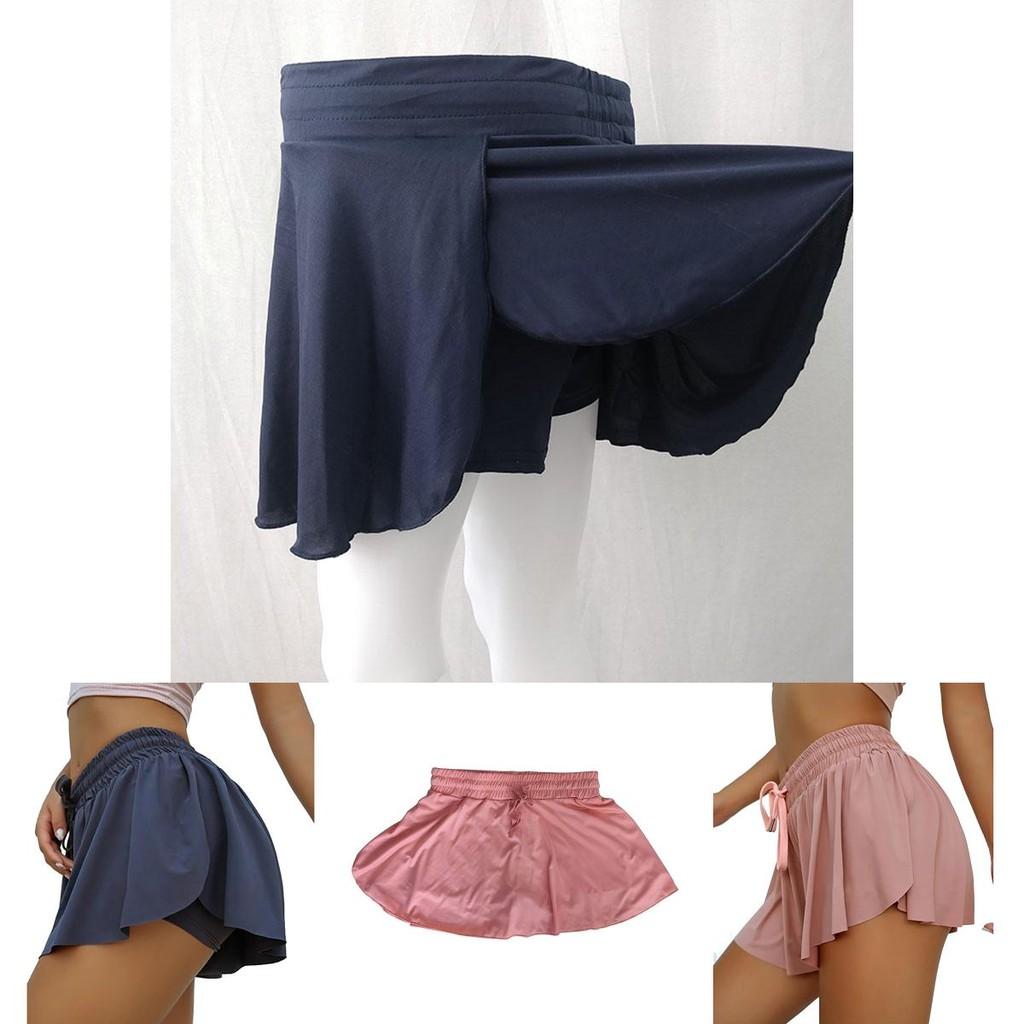 Stylish Women Pleated Athletic Tennis Sports Skirts With Built-in Shorts For Comfort