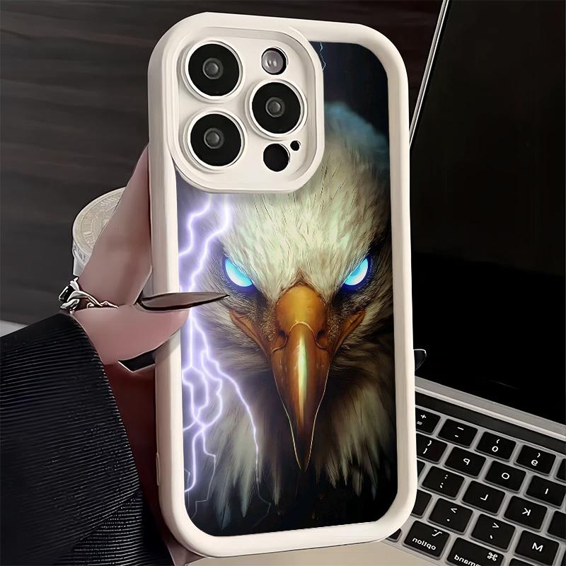 Phone Case for iPhone 17 Air 16E 15 16 Pro Max Bald Eagle Cool Cover 14 Plus 13 12 Mini Soft Shell Silicone Fundas