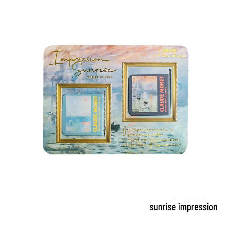 Set mit 4 magnetischen Lesezeichen mit weltberühmten Gemälden: Monet & Van Gogh