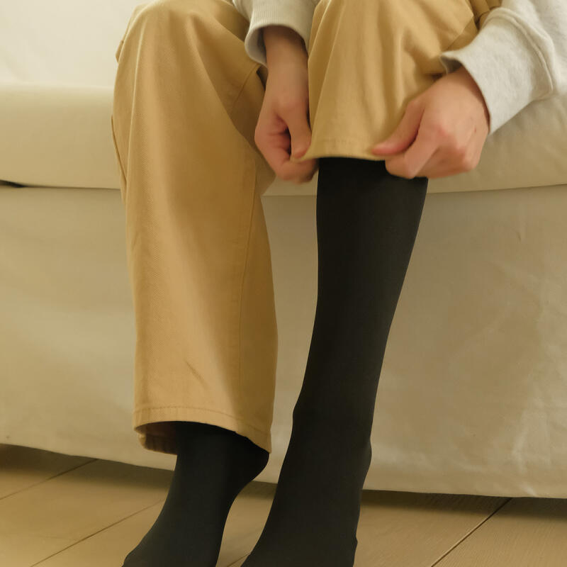 Winter see-through illusion stockings with fleece lining and cold-weather leggings (330g)