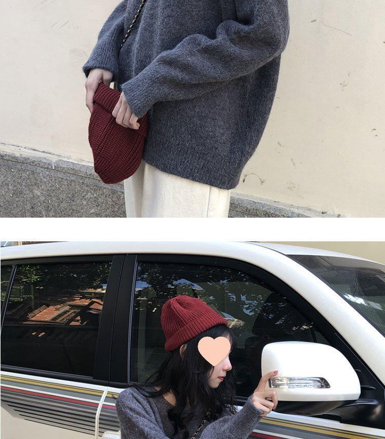 Women's Japanese-Inspired Retro Loose Knit Sweater - Spring/Summer Round Neck, Versatile & Slimming