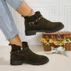 Fashion 2024 New Fashion Ankle Snow Boots Rhinestone Slip On Platform Boots Warm Willow Nails Shoes Round Head Comfortable Flats Boot