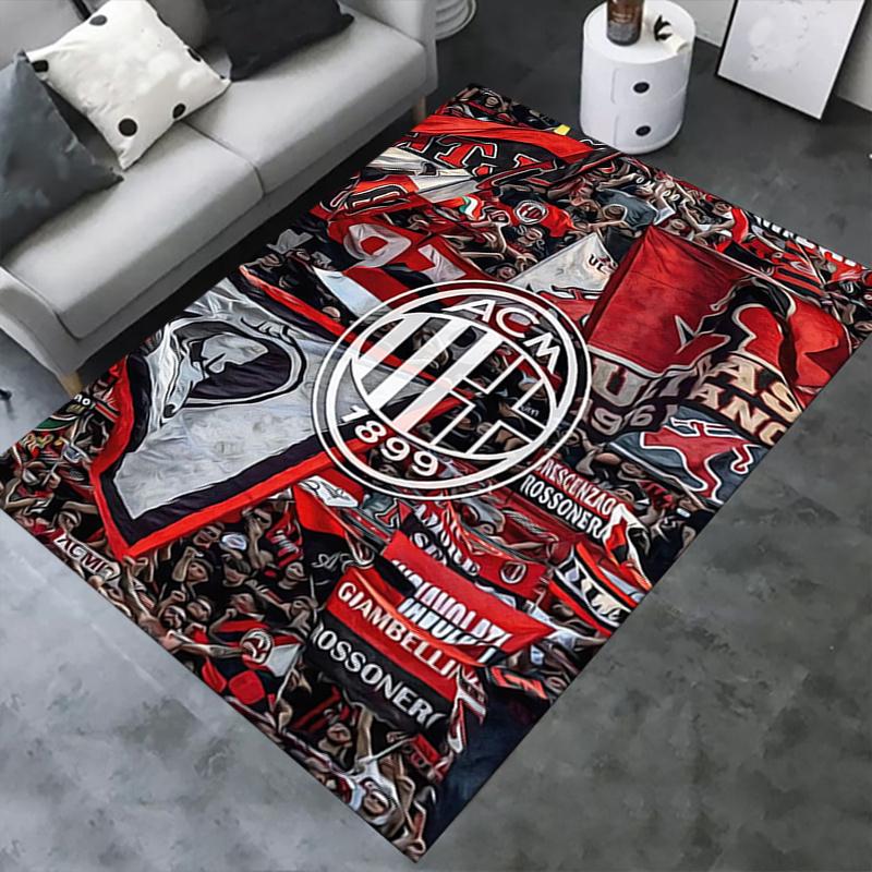 1pc Football,AC Milan,Fans Office Carpet Soft Polyester Entrance Carpet Washable Non slip Machine Wa