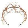 Handmade crystal beaded bridal crown wedding toasting hair accessories wedding headdress mesh bridal headband
