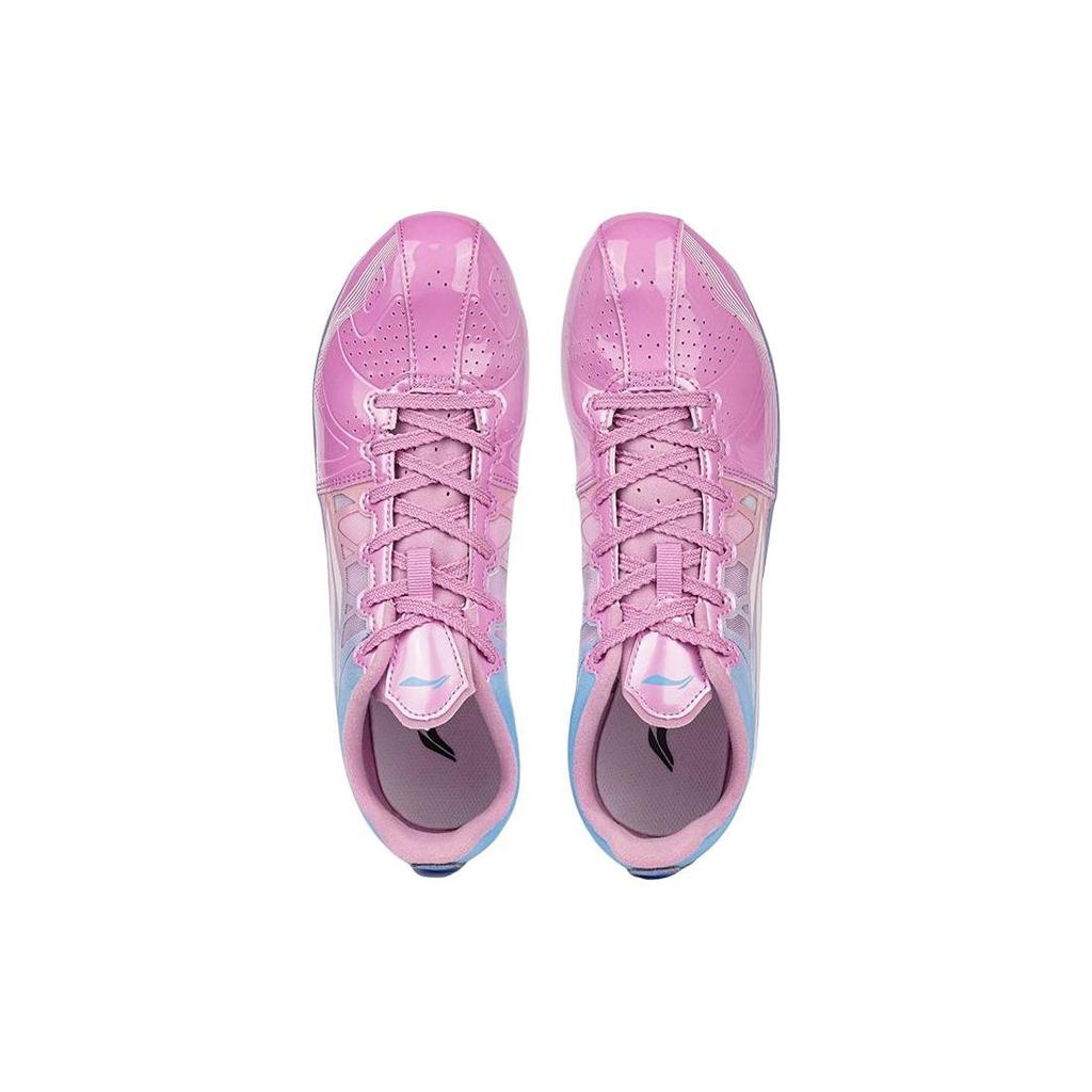 Li-Ning Scarpe da Corsa Comode Ammortizzanti Antiscivolo Resistenti Basse Sneakers Unisex Blu Rosa AJJS001-2