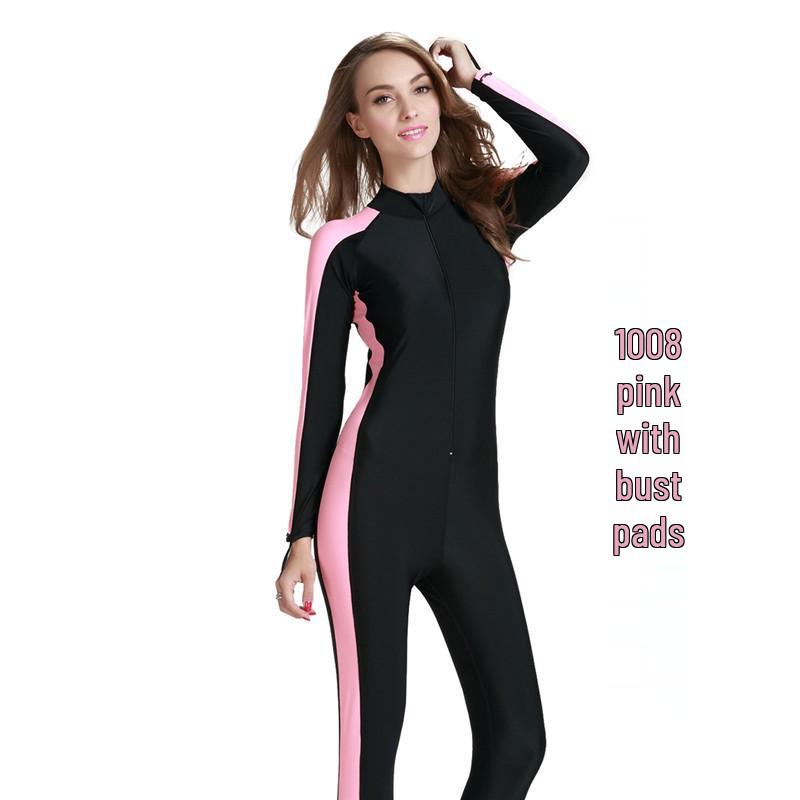 Sbart Damen Langarm Einteiler Badeanzug für Tauchen, Schnorcheln und Surfen – Übergröße Sonnenschutz Quallenanzug