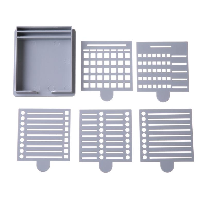 Sticky Note Dispenser Versatile Sticky Note Stencil School Supplies Desk Accessories Sticky Note Holder With Template