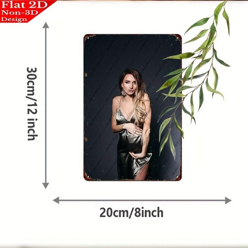 Retro Metal Sign Sexy Girl Wall Art Decor 20x30 cm