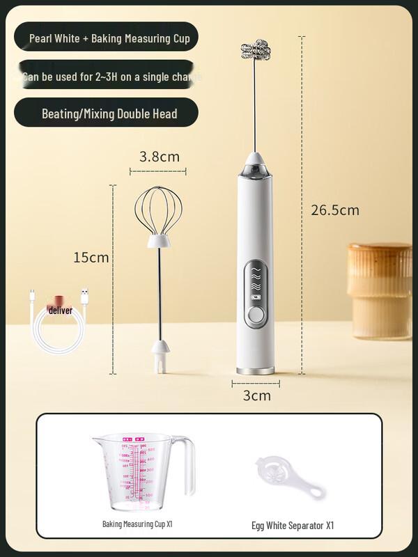 Zhaoran Cordless Electric Handheld Whisk & Milk Frother
