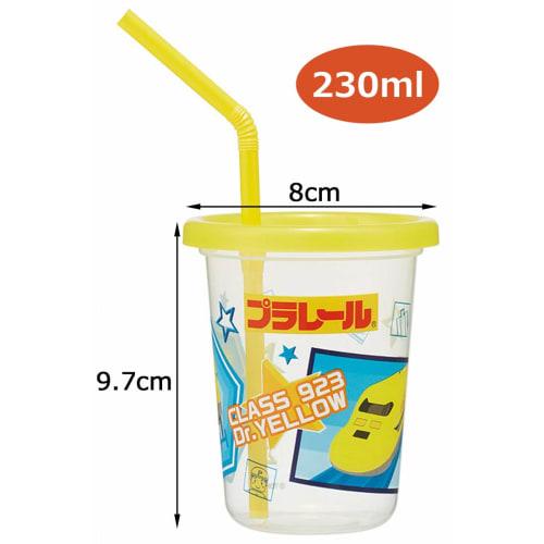 Skater Tumblers with Straws, 230ml (3-Pack), Plarail 19, Made in Japan, SIH2ST