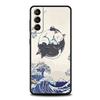 Koi Fish Case For Samsung Galaxy S22 Ultra S21 S20 FE 5G S10 S9 S24 Plus S10E S23 Phone Cover Black Silicone Shell