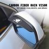Carbon Fiber Car Rear View Shield Guard Auto Rearview Mirror Rain Cover For Skoda Octavia A5 A7 RS Fabia Superb Rapid Karoq fsvr64