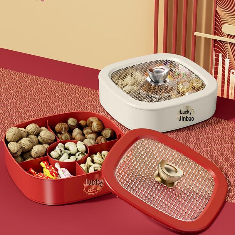 Divided Snack Serving Tray with Lid