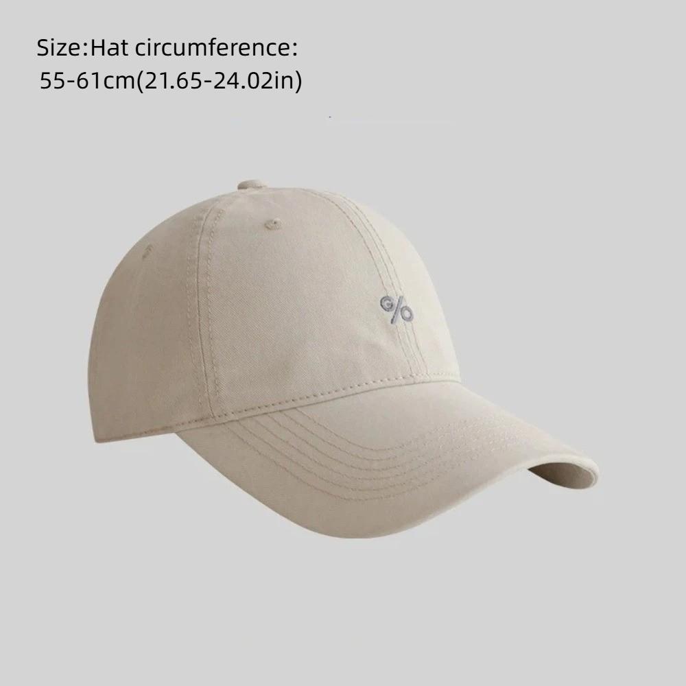 New Adjustable Sun Hats Cotton Breathable Baseball Cap Solid Color Embroidered Design Wide Brim Cap for Spring Summer Season