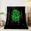 Green Biohazard Terror Design for All Seasons Blanket Lunch Break Throw Gift