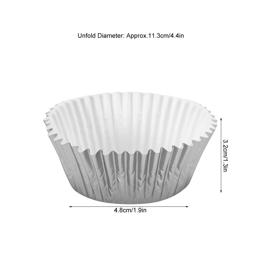500PCS Aluminum Foil Paper Cake Cup Cupcake Liners Muffin Cases Kitchen Baking Tools