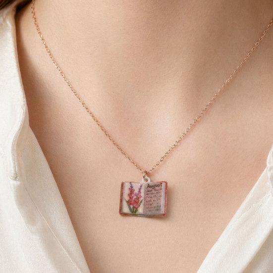 Flower Pendant Necklace Copper 17 Mm 1 Pc