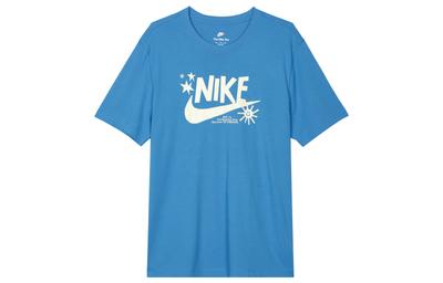 T Shirts Men's Blue Crew Neck Moderate Straight Fit DR7808-435