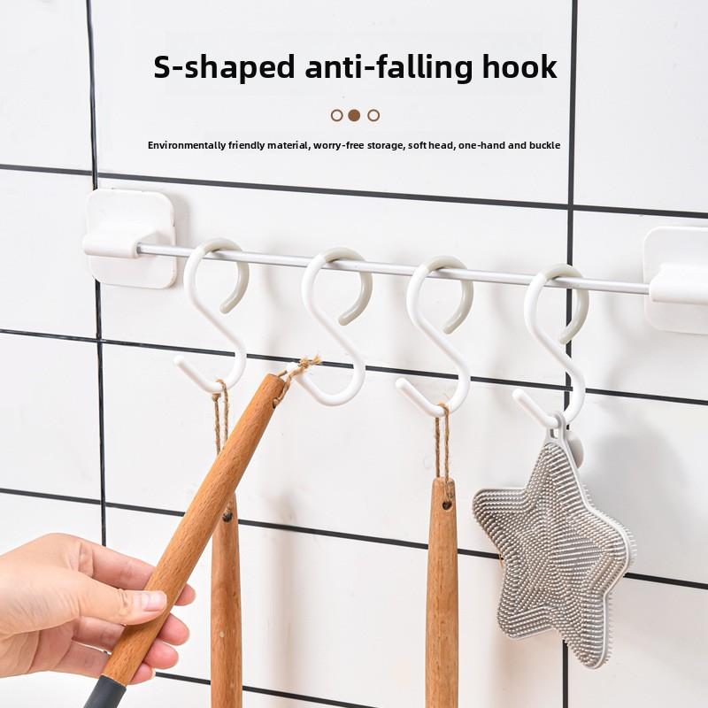 3pcs S-type Hanger, Coat Hanger, Windproof S Hook, Dormitory Bag Hanger, Clothes Towel Key Hook, Kitchen Multi-functional Hook